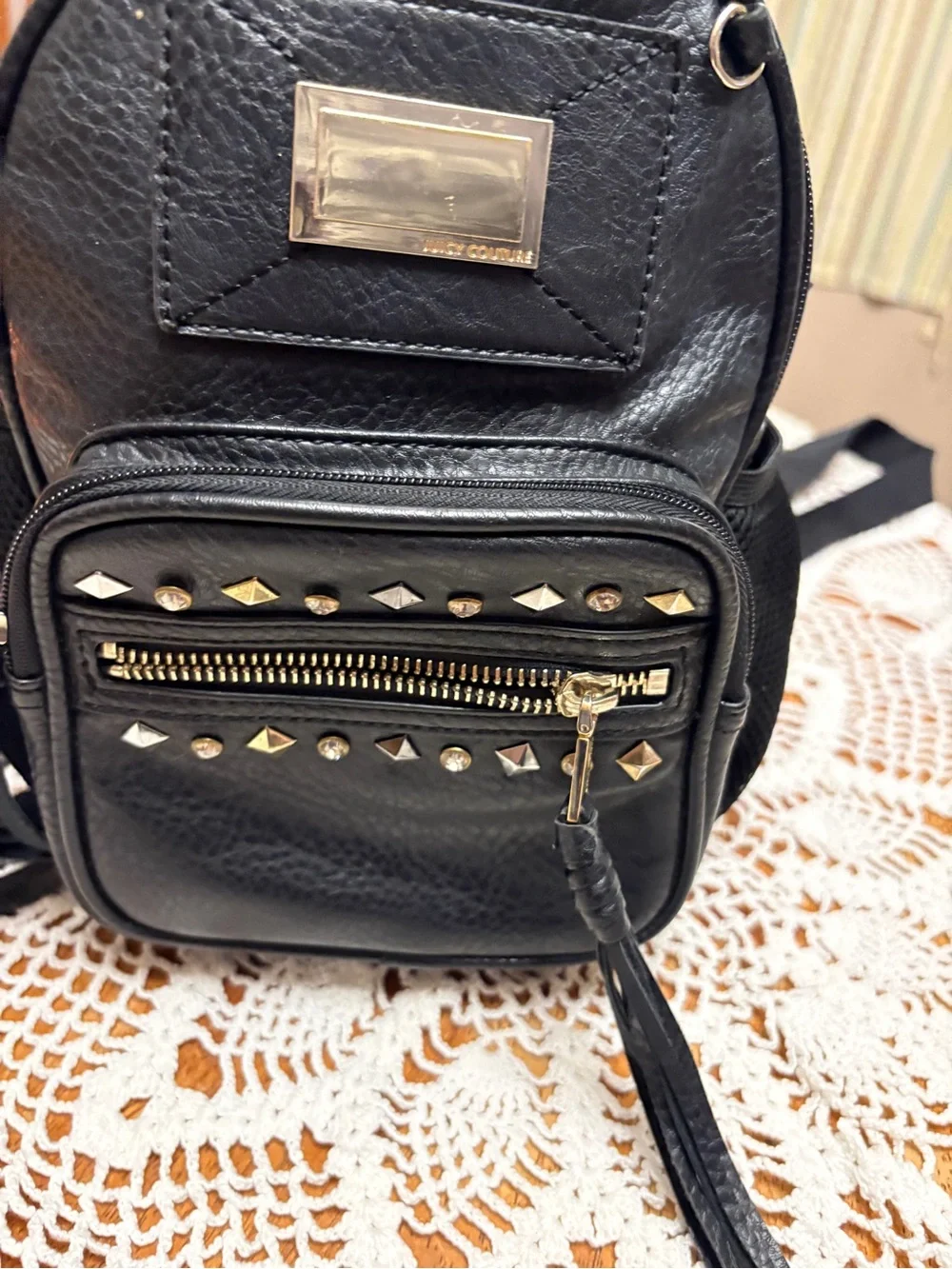 Juicy Couture Y2K Mini Backpack with Gold Hardware